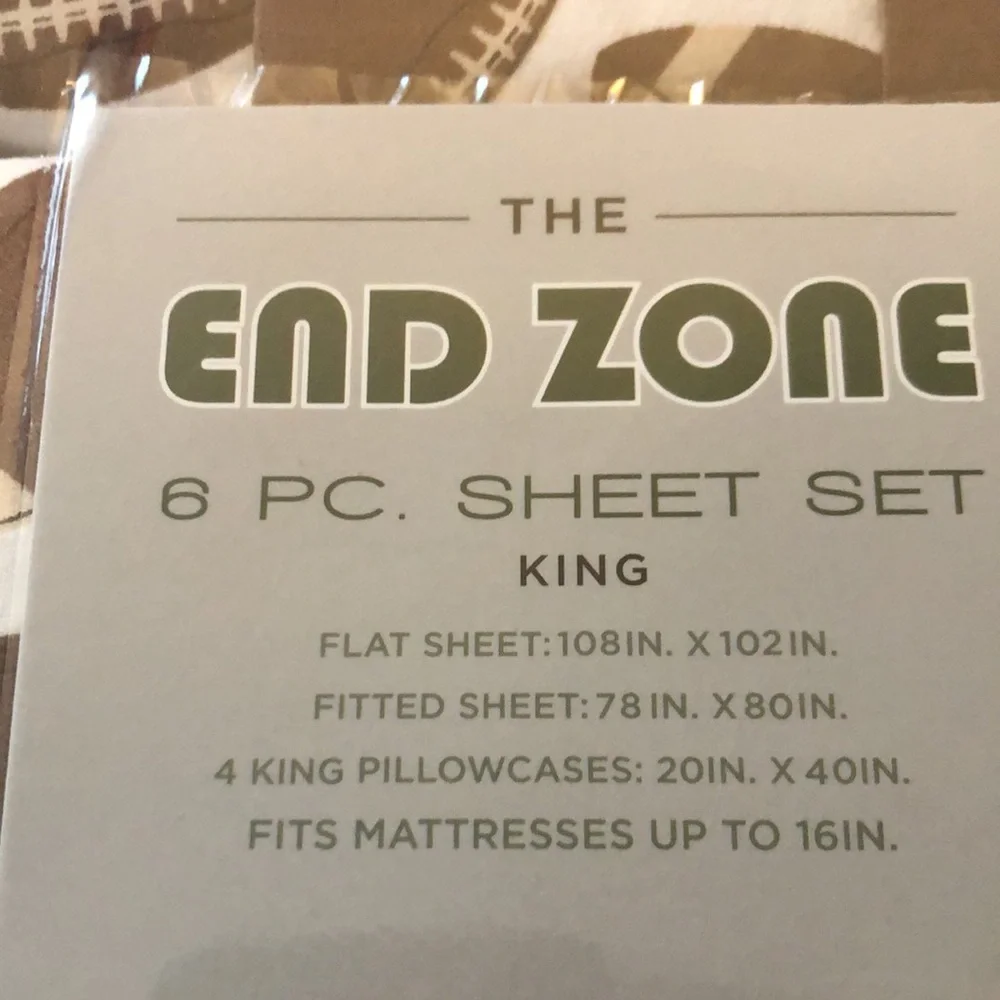 Football Print Sheet Set - KING